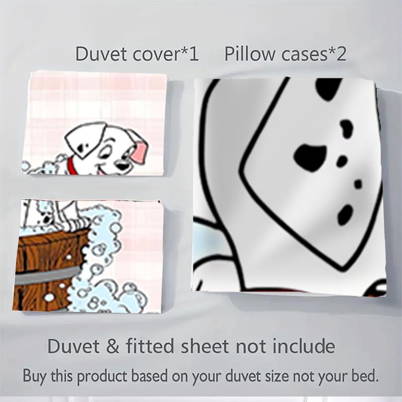 3Pcs Dalmatian Puppies Bath Time Bedding Sets For All Sizes New 3D Printed Bed Cover Comforter Duvet Cover Pillowcase Bedroom Decoration