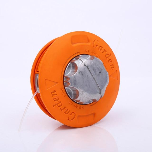 Универсальная алюминиевая нейлоновая щеточная косилка M10, катушка для триммера для травы, 2 линии, режущая головка, нить, струнная пила, косилка для травы