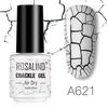 ROSALIND 12 Colors Cracked Nail Gel Varnish Hybrid Crackle Manicure Acrylic Art UV Gel Semi Permanent with Base Top Coat