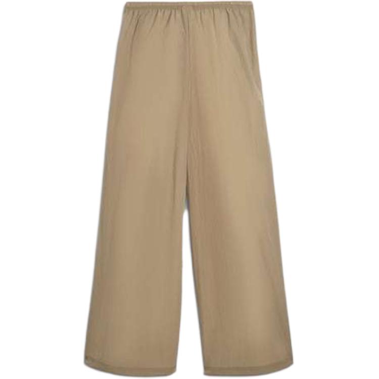 Puma Dare To Dare To Color Block Wide Leg Comfortable Breathable Casual Pants Women Bottoms Beige Khaki 626647-87