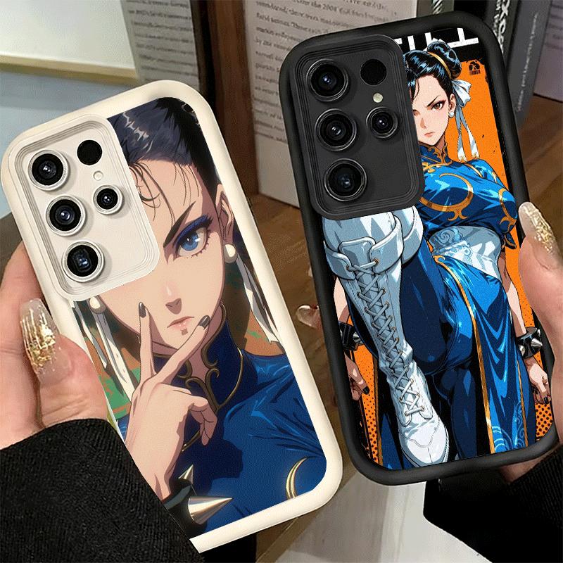 Чехол для телефона Samsung Galaxy S26 S25 Ultra S24 FE ChunLi S-Street F-FighterS Shell S23 Plus S22 + S21 S20 5G Мягкий силиконовый Fund