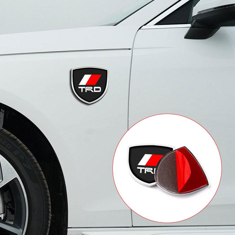 1Pcs 3D Metal Auto Door Shield Emblem Car Body Badge Sticker Styling for Toyota TRD Camry Corolla Yaris Chr Auris Avensis T25