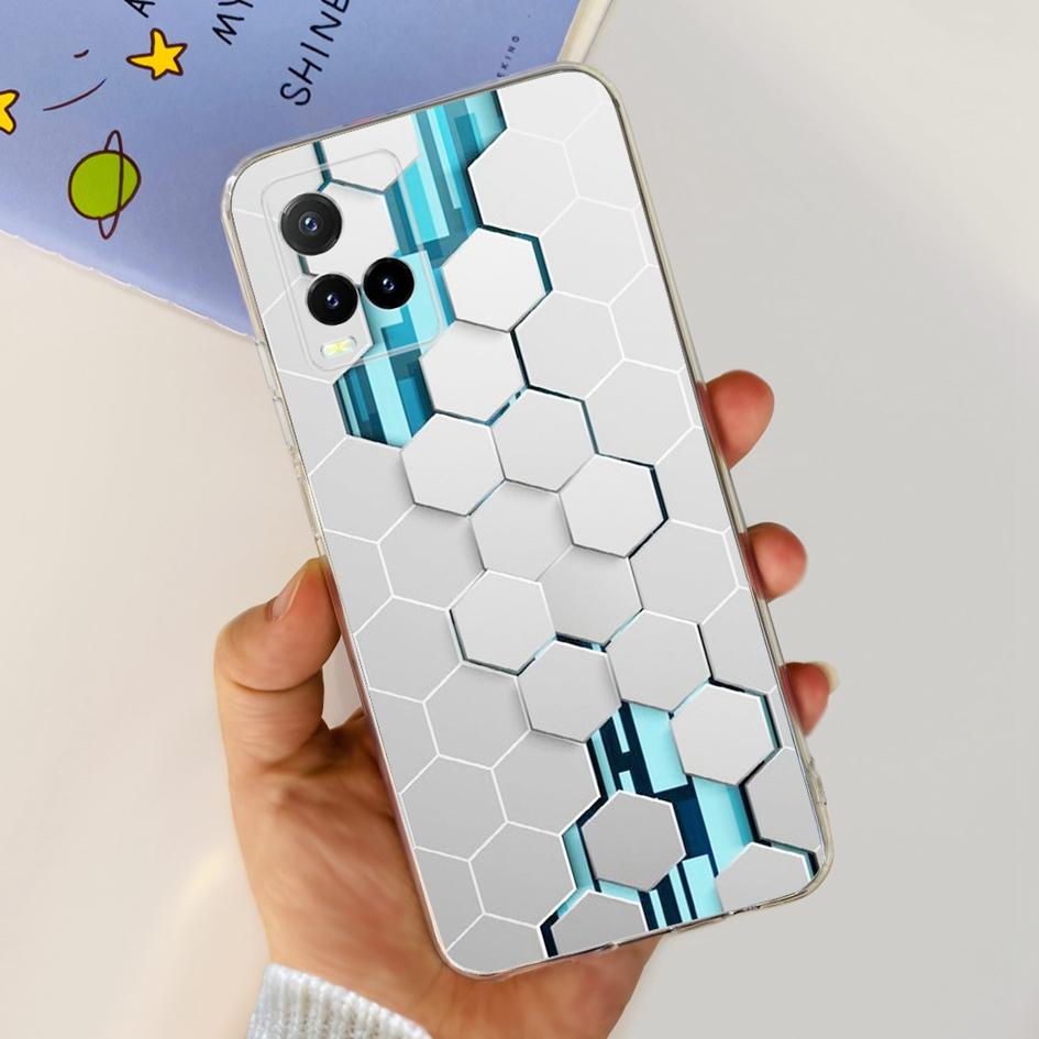 For Vivo Y33s V2109 Case Y21 2021 V2111 Cover Fashion Flower Soft Clear Silicone Slim Fundas For Vivo Y21t Y33t Y21a Y21s Bumper