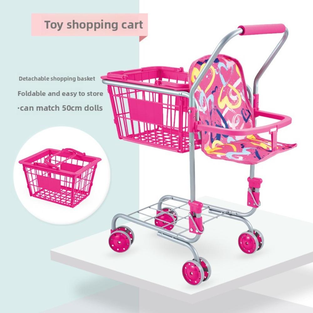 Simulated Children's Shopping Cart Toys Supermarket Storage Cart Pretend To Play Children's Toys