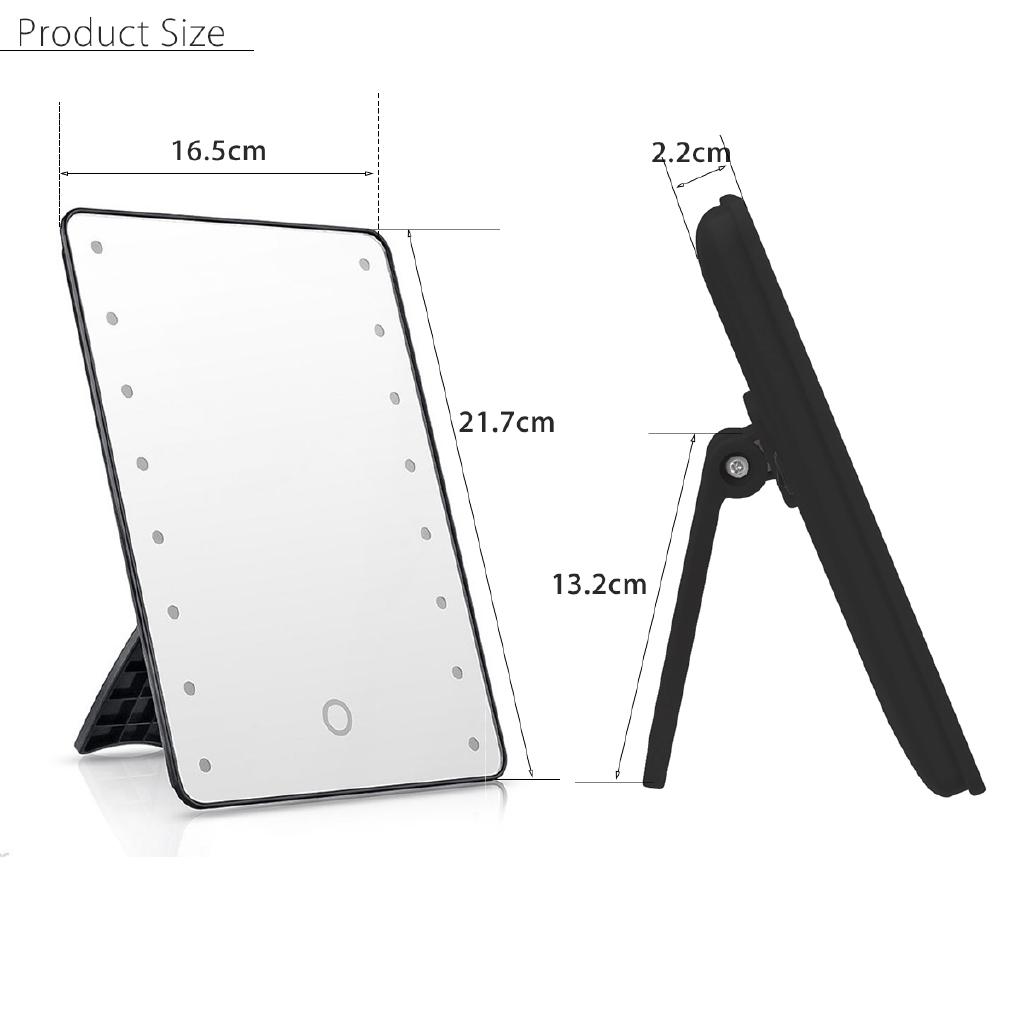 LED Light Makeup Mirror With Light Lamp Portable Touch Screen Cosmetic Mirror Beauty Desktop Vanity Table Stand Mirrors New