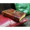 Eye Leather Journal Notebook Sketchbook Vintage Antique Deckle Paper With Line Paper Book Of Shadows, Grimoire, Spooky Halloween Gift
