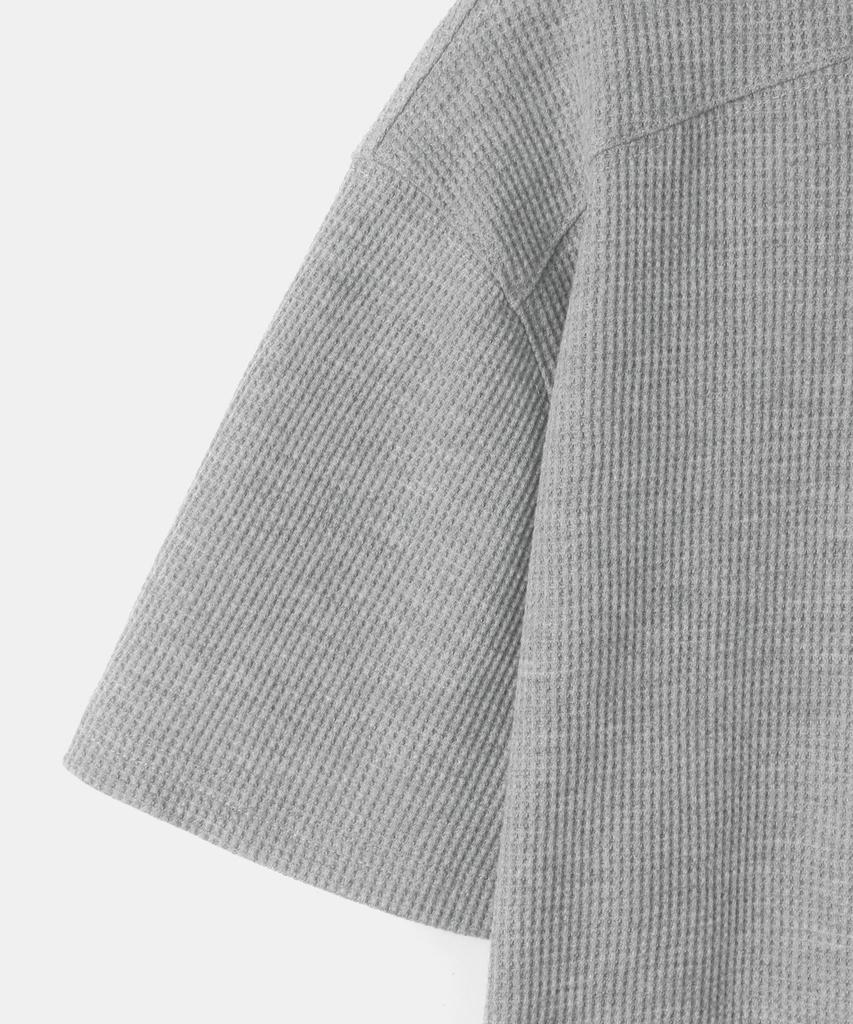 INDUST Cut-Line Waffle Henley Neck Short Sleeve T-Shirt_3Color