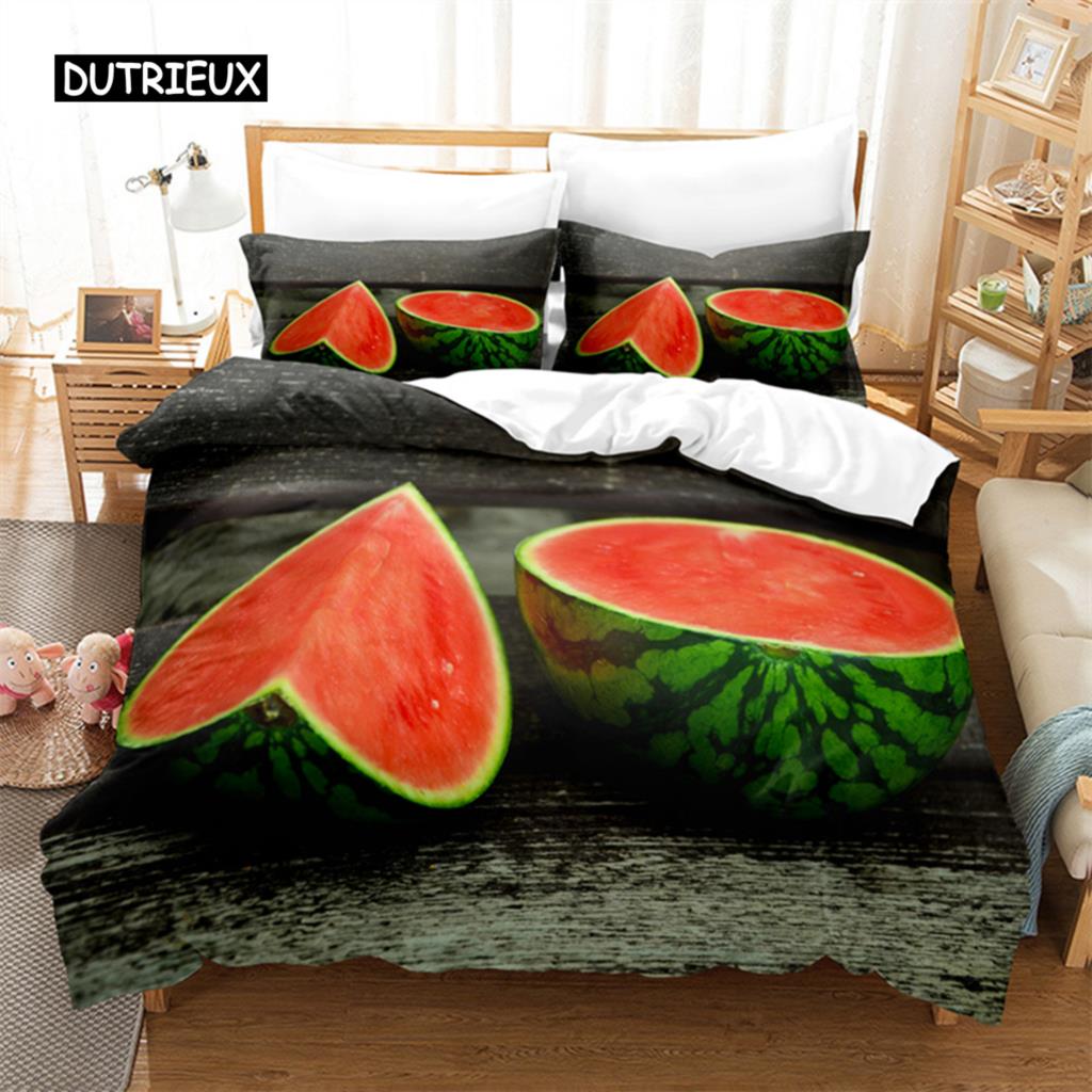 Комплект постельного белья Summer Fruit Queen, комплект постельного белья с цифровой печатью, комплект постельного белья King Size, комплект постельного белья