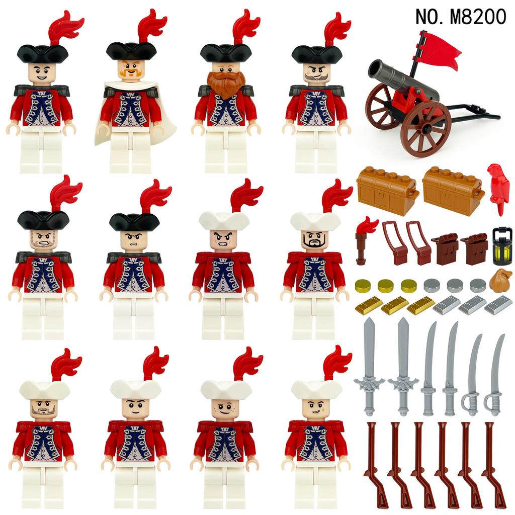 European Royal Navy Commander and Soldier Figurine Building Block Toys