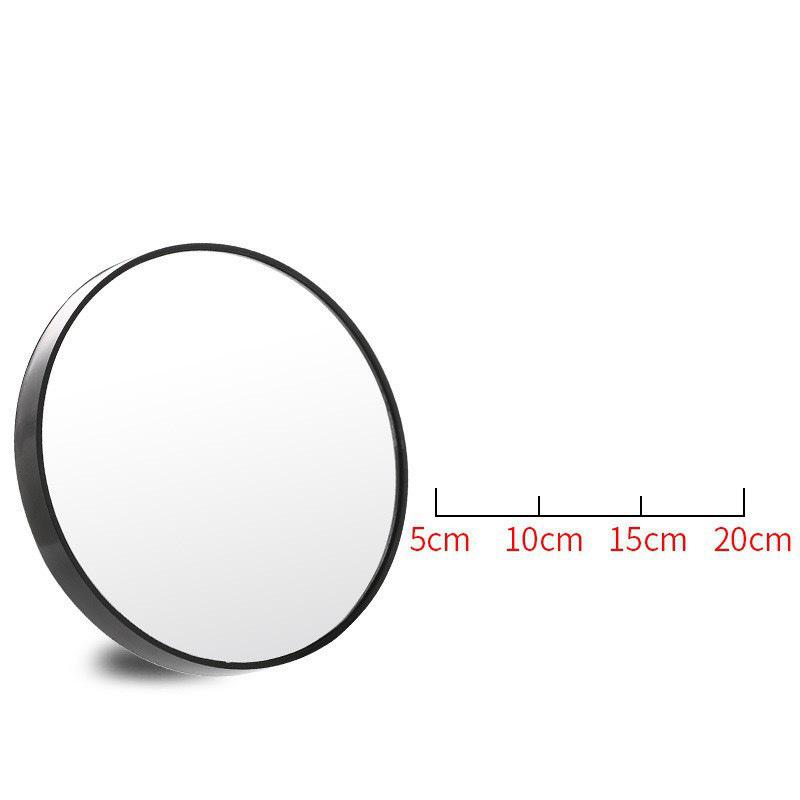В наличии: 5x Зеркало для макияжа с двойной присоской и увеличением - Улучшает видимость пор, черных точек и прыщей; Идеально для придания формы бровям.