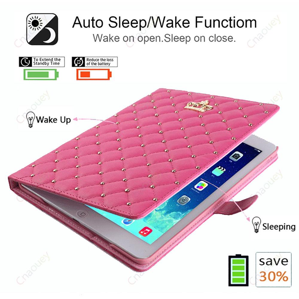 Чехол Funda для iPad 7-го 8-го 9-го 10-го Поколения iPad Air4 Air5 iPad Pro11 Air11 A16 из Кожи Ягненка с Подставкой Smart Case iPad 9.7 Coque