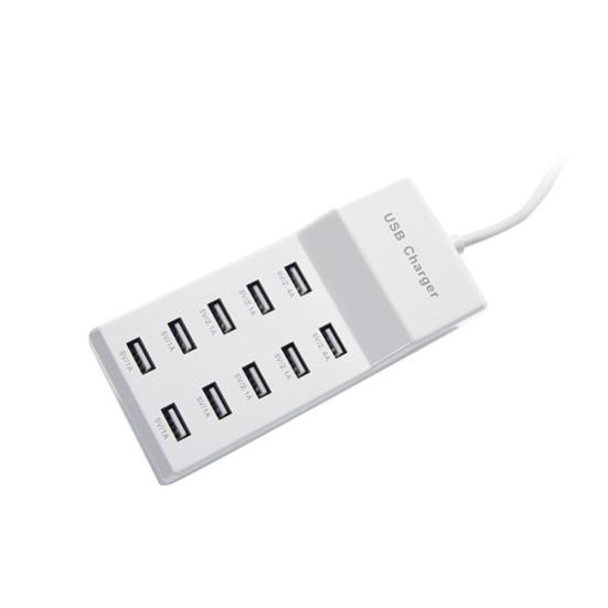 10 Ports USB Station Power Adapter Fast Charging Phone Tablet Camera Charger Hub
