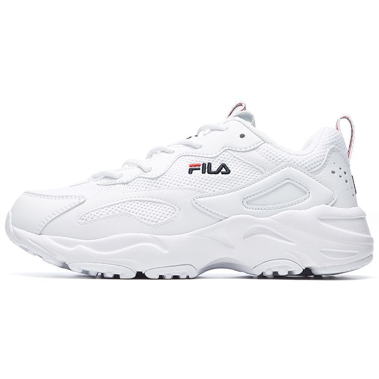 Fila Tracer Fabric Trendy Versatile Casual Low-Top Dad Shoes Women Sneaker White F12W021111FWT