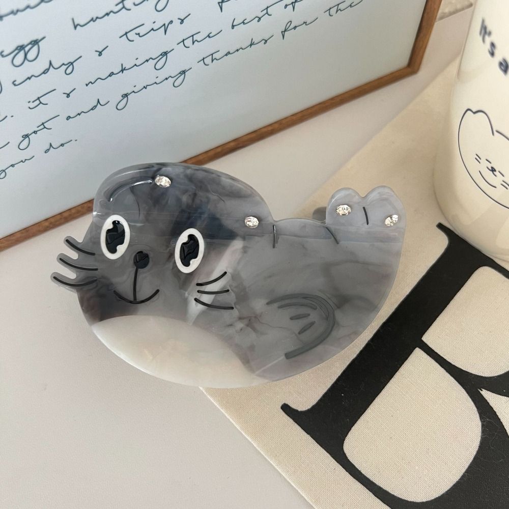 Acetic Acid Sea Lion Hair Claw Creative Geometry Shark Clip Ocean Animal Hair Clip Vacation