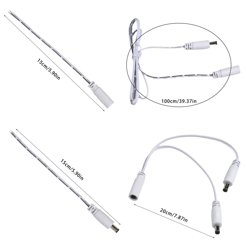 Кабель-удлинитель питания 5,5x2,1 мм, разъем «папа-мама», кабель-адаптер, удлинительный провод, штекер питания типа «бочонок» «папа-мама», адаптер питания