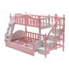 Комплект двухъярусных кроватей для кукольного домика в европейском стиле, миниатюрная мебель для кукольного домика с двухъярусной кроватью