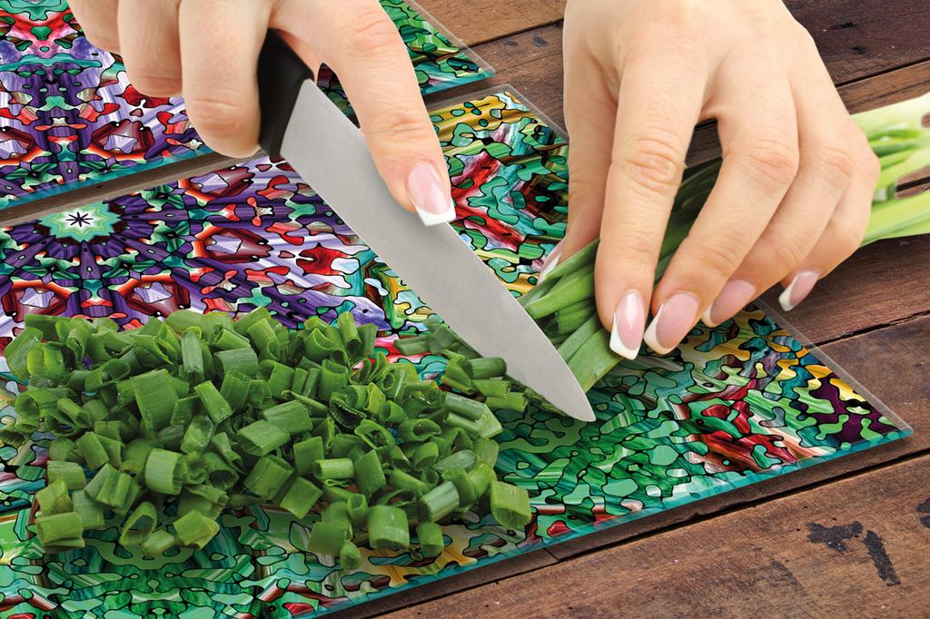 СТЕКЛЯННАЯ ЗАЩИТНАЯ ПАНЕЛЬ ДЛЯ КУХНИ 2x35x52 УЗОР