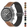 Classic 20mm Silicone Leather Watch Strap for Omega X Swatch Common MoonSwatch Saturn Moon Series Constellations Men Women Quick Release
