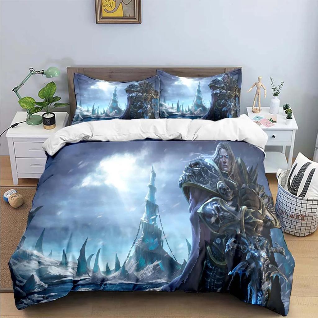 Горячая Мода 3D Игра W-Warcraft Печать Комплекты Постельного Белья Набор Постельных Принадлежностей Пододеяльник Комплект Покрывала Постельное Белье Роскошный Подарок