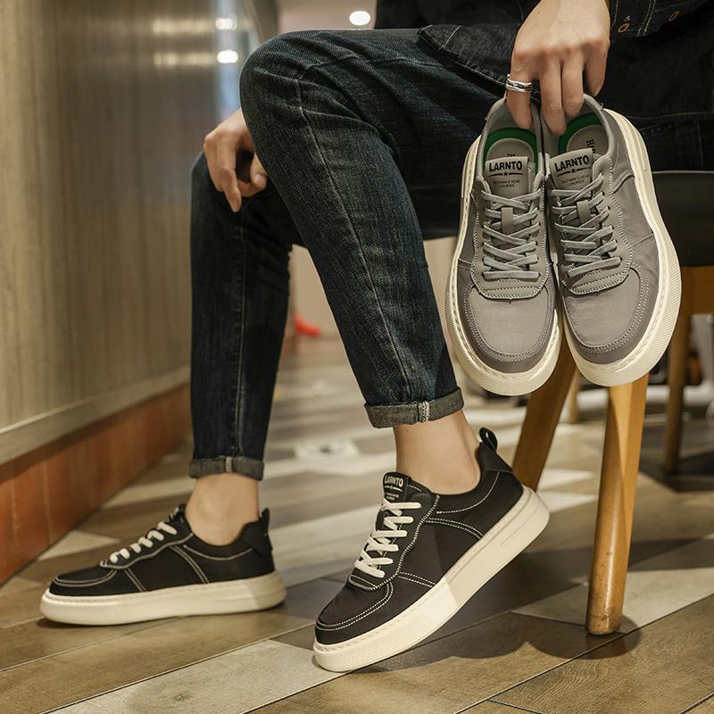 Мужские повседневные кожаные туфли оксфорды на шнуровке Мужские кроссовки Удобные туфли на плоской подошве Модные черные туфли для мужчин Tenis Masculino