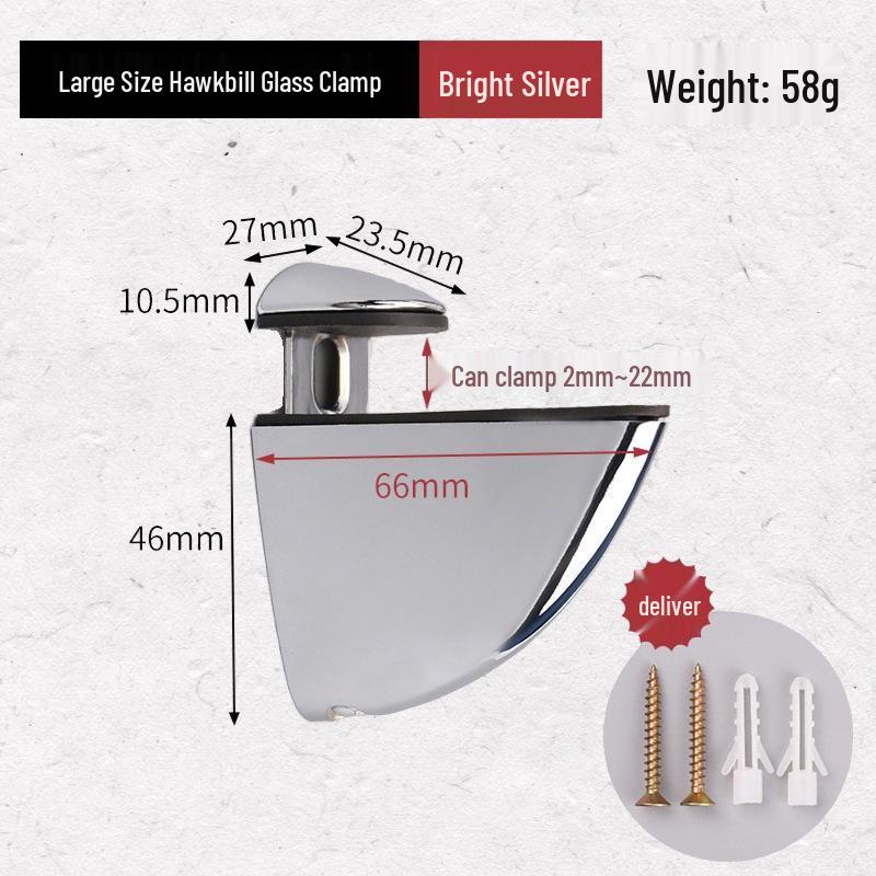 Modern Glass Partition Clip Bracket Holder - Hardware Accessory for Layer Board Fixing