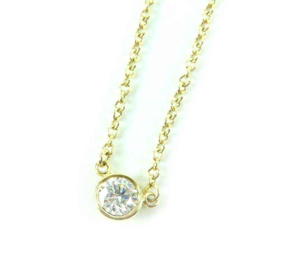 Excellent TIFFANY&Co. Necklace By the yard 1P diamond gold AU750 Women Used
