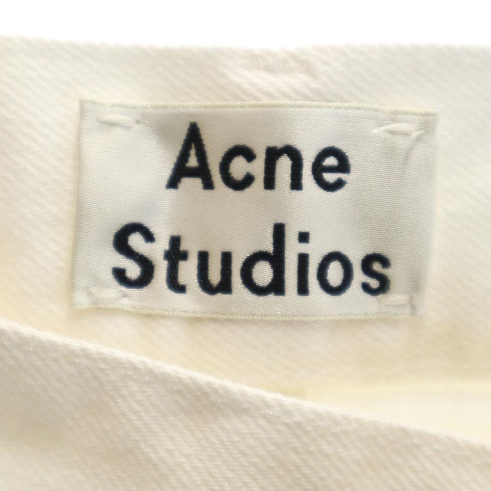 Acne Studios Джинсы из денима с необработанным краем W26 белые Мужские Б/у