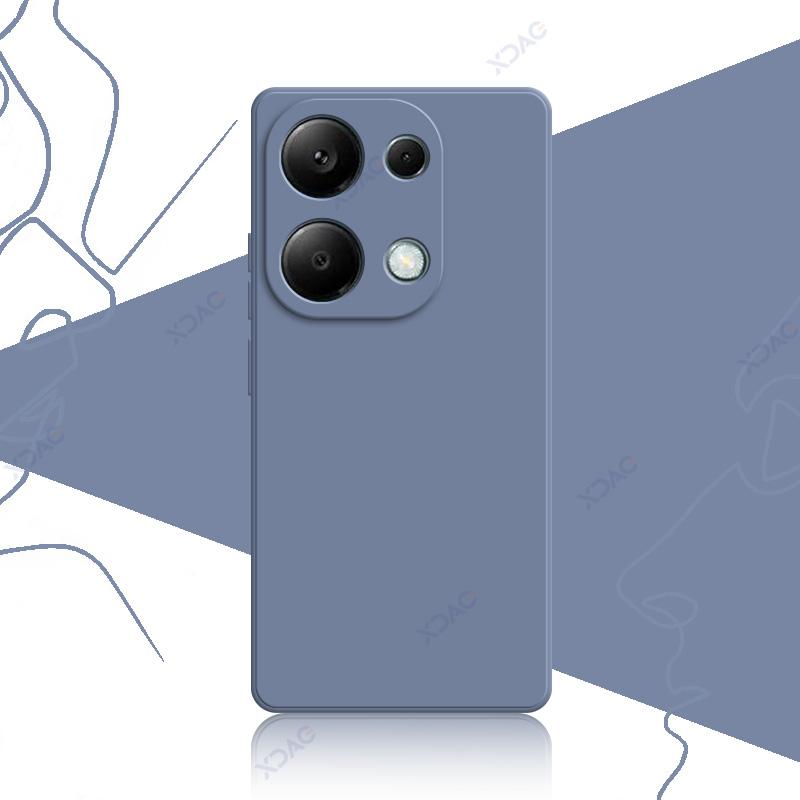 Роскошные квадратные жидкие силиконовые чехлы для Xiaomi POCO M6 Pro 4G POCOM6Pro 6.67" MTK G99 Ultra 360 Soft Phone Armor Cover