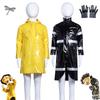 Ghost mom cos Caroline Webber kids adult full cosplay yellow cos raincoat halloween character
