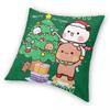 Bubu Dudu Xmas Рождественская Наволочка Печатная Ткань Чехол для Подушки Декор Чехол для Декоративной Подушки Автомобильный На молнии 18''