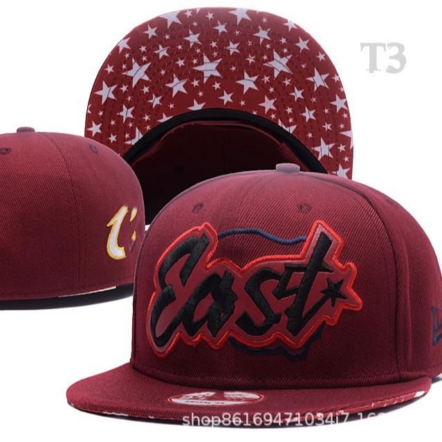 Nba Cavaliers James The Same Flat Edge Baseball Cap Flat Cornice Hat Hip Hop Burgundy Men'S And Women'S Hipster Hat