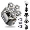 6 In 1 Rechargeable Electric Shaver 6 Floating Heads Bald Grooming Kit Shaver for Men Waterproof Wet Dry Beard Trimmer