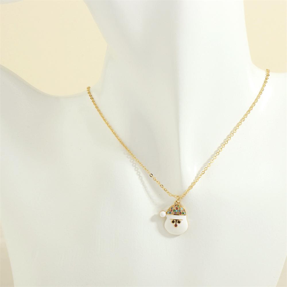 Европейское и американское рождественское ожерелье: Кулон «Санта-Клаус и Дерево Мира»