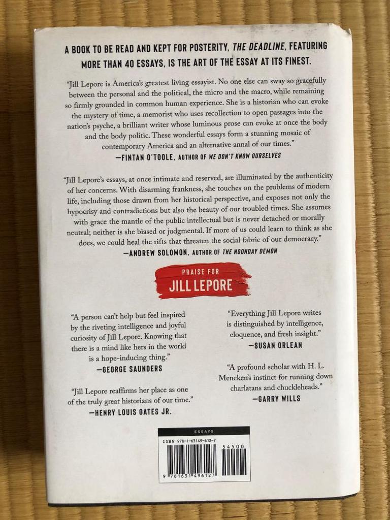 [USED] THE DEADLINE by JILL LEPORE