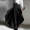 Мужские Штаны-Юбка Широкие Punk Gothic Свободные Складками Повседневные Streetwear Низ