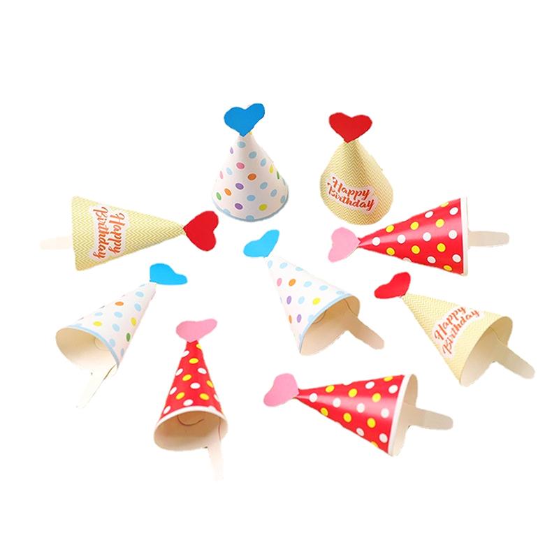 9 шт./набор Мини шляпа для дня рождения Топперы для торта Рождественское DIY украшение Хэллоуин Топперы для торта на день рождения Флажки для верха торта Baby Shower Топперы для кексов