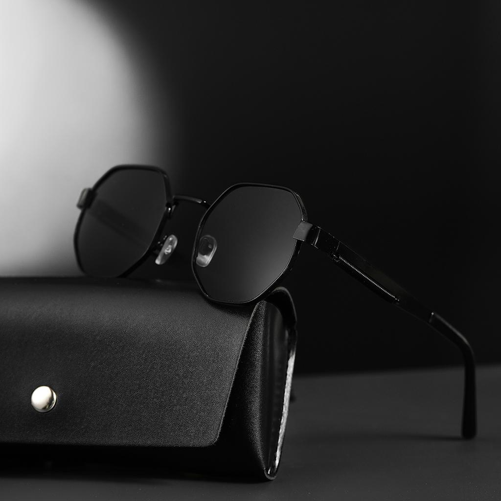 Ruiao новая модная личность квадратные стимпанк металлические солнцезащитные очки ретро киберпанк солнцезащитные очки красное покрытие с чехлом