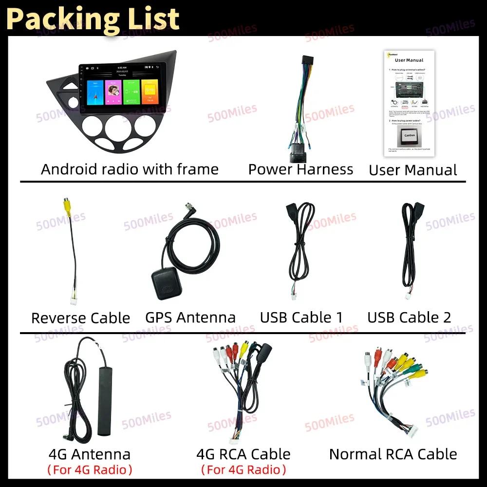9-дюймовый мультимедиа для Ford Fiesta 1995-2001 Focus MK1 1998-2004 Автомобильное радио 2 Din Android Stereo Carplay Autoradio Head Unit Auto