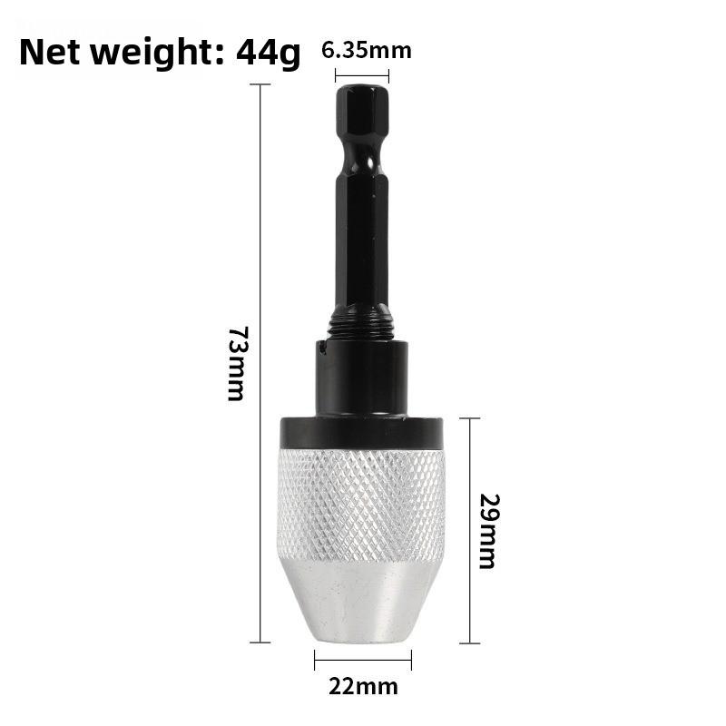 Мини-сверлильный патрон без ключа 0,3-8 мм, самозатягивающиеся электрические сверла, цанговые приспособления, инструменты, 1/4 дюйма, шестигранный хвостовик, быстросменный преобразователь