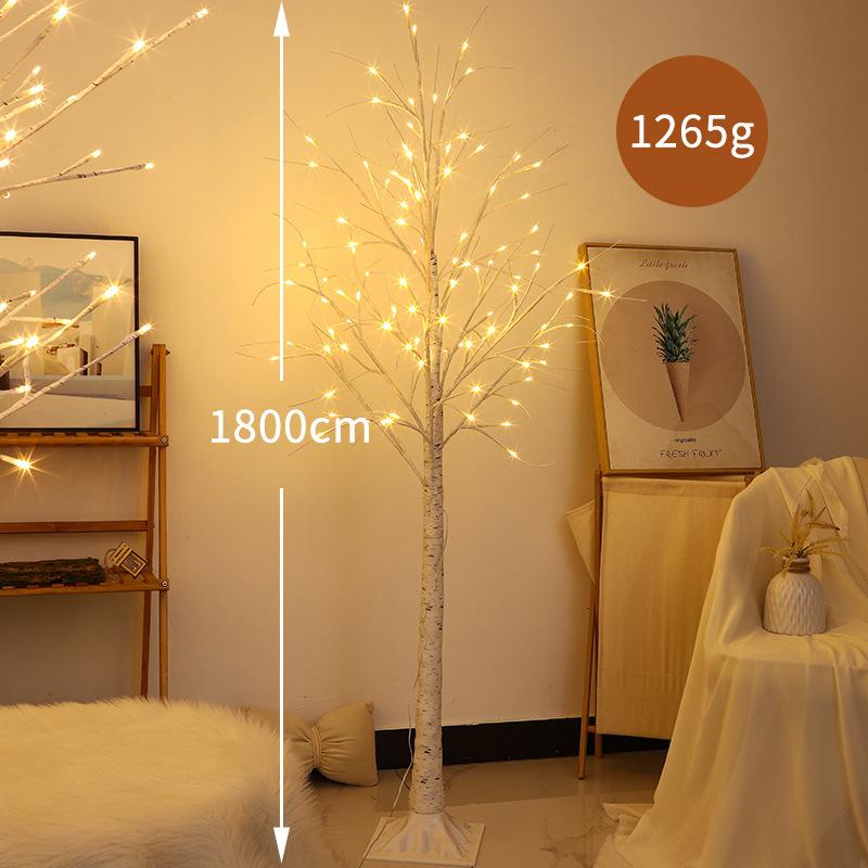 LED Artificial Birch Tree Light, Warm White Illuminated Birch Lamp, Indoor Home Christmas Holiday Decor Light