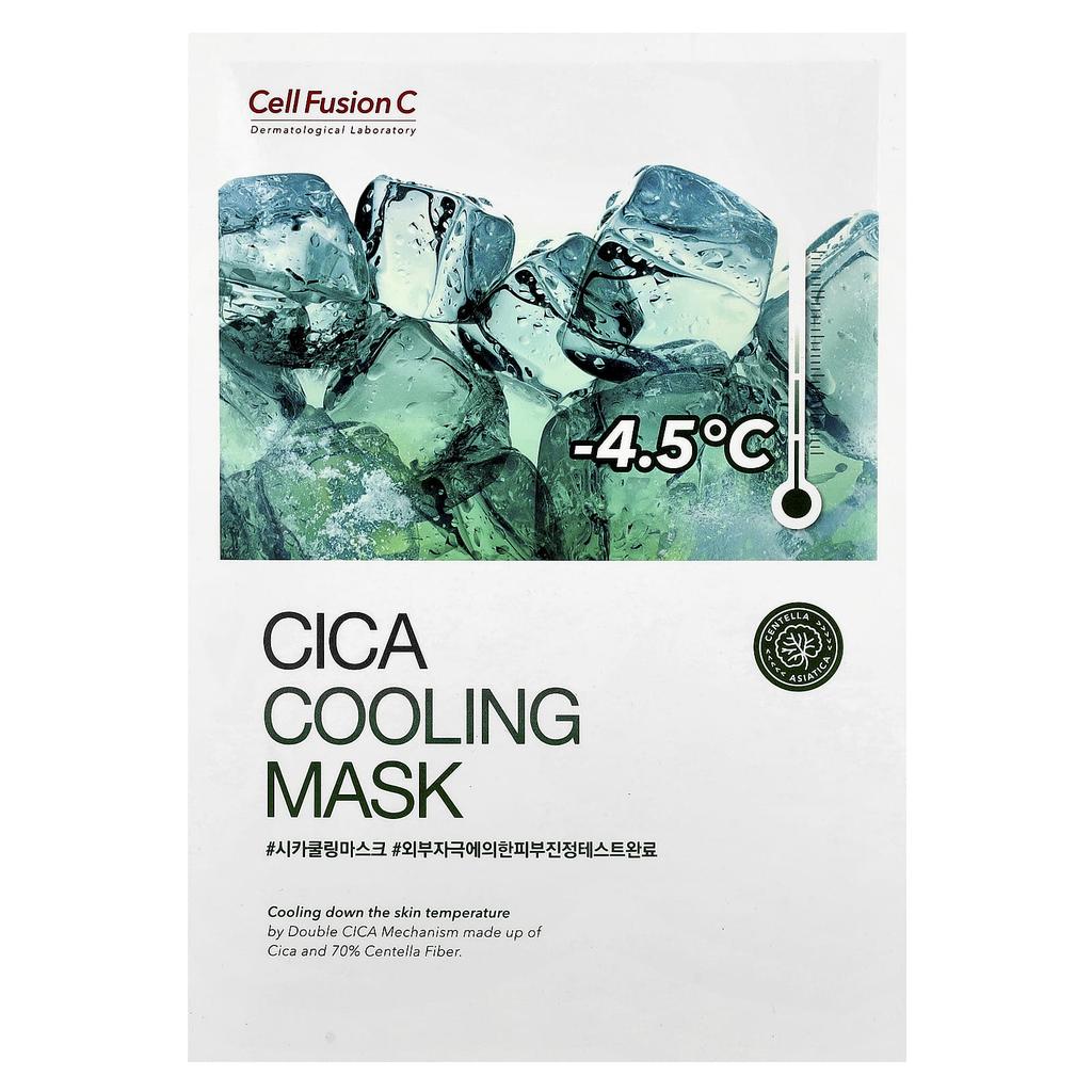 Cell Fusion C Cica Cooling Beauty Mask, 5 Sheets, 27g (0.95oz)