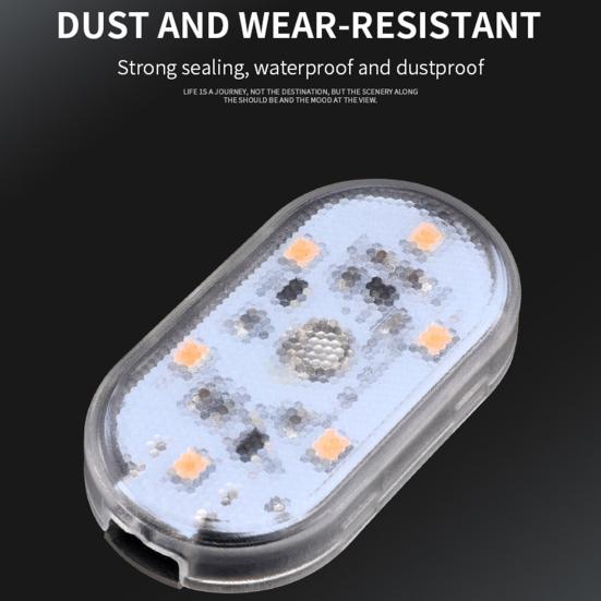 Автомобильный светодиодный светильник с сенсорным управлением, 7 цветов, водонепроницаемый, устойчивый к царапинам, мини-размер, перезаряжаемый беспроводной светодиодный светильник для салона