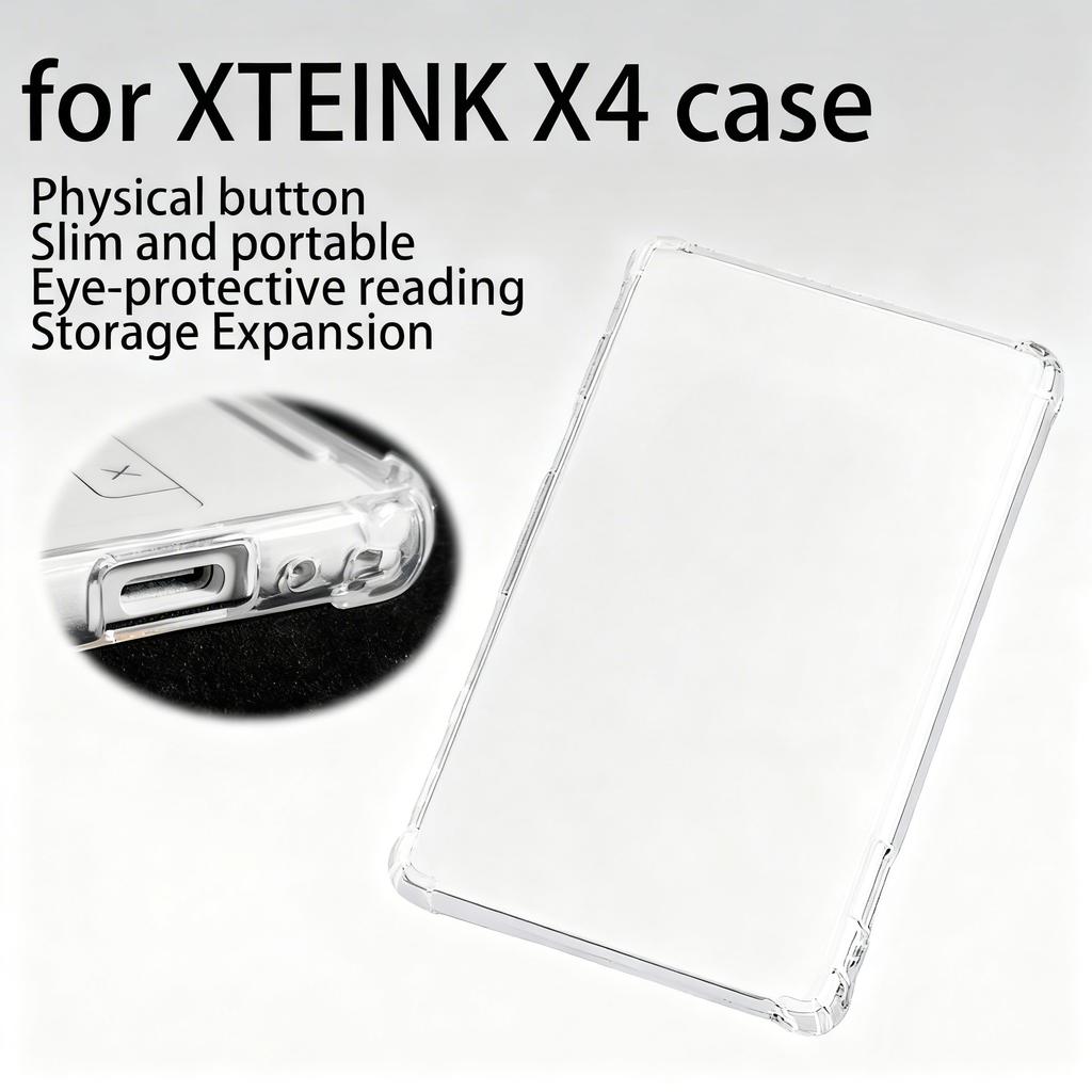 Для XTEINK X4 Электронная книга 4,3" XteinkX4 Мягкий ТПУ Чехол с защитой от падений Прозрачный Оригинальный Всесторонний Подушка безопасности Защитная задняя крышка