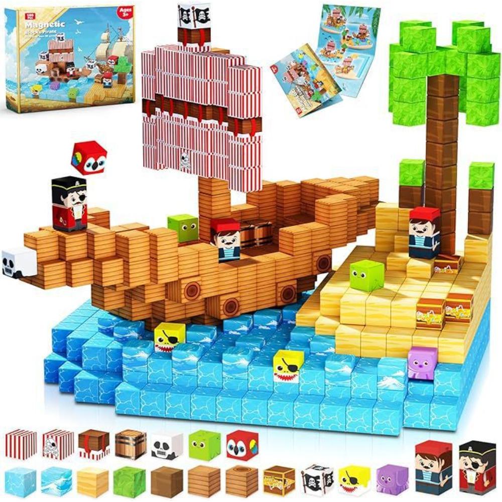 Magnetic Square Building Block Puzzle 3D Build Animal Home Toy