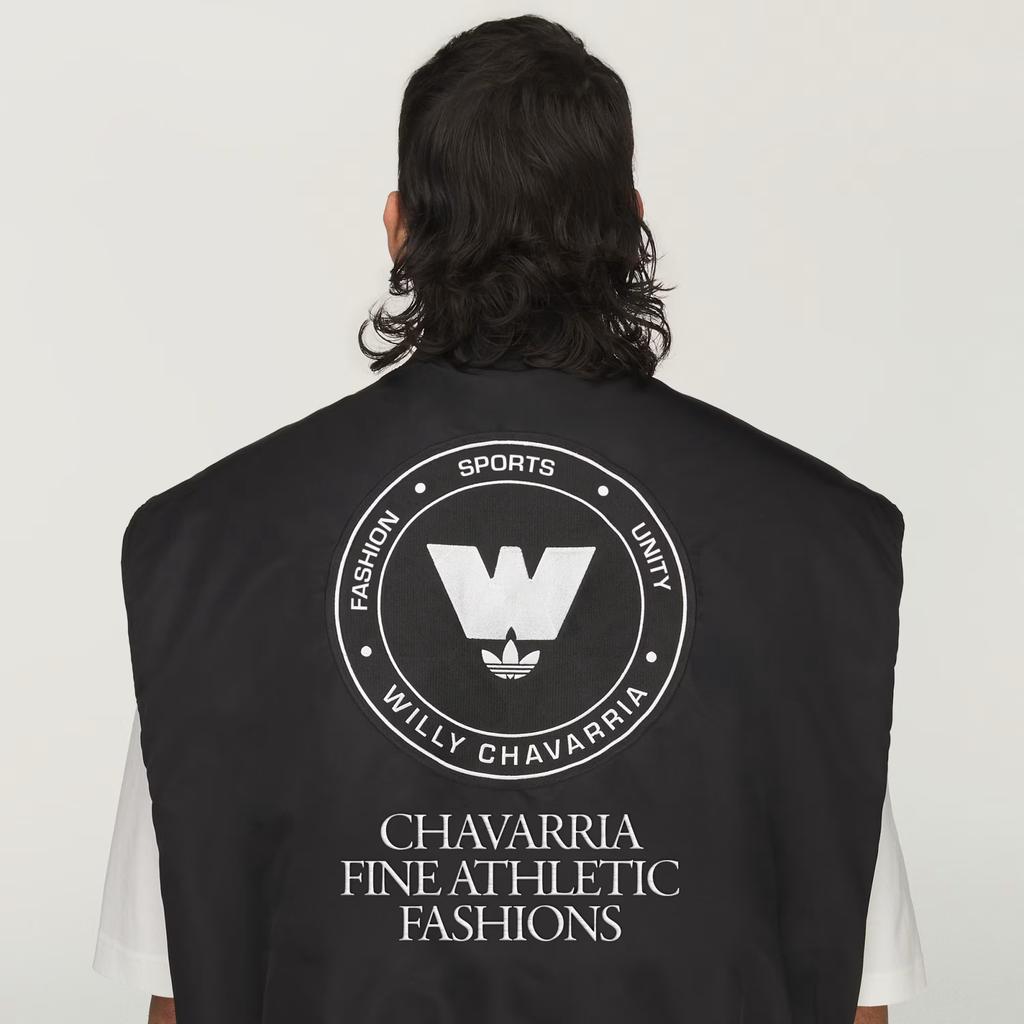 adidas Originals × Willy Chavarria Стеганый Свободный Жилет Без Рукавов на Молнии с Воротником-стойкой Унисекс Жилеты KS6437