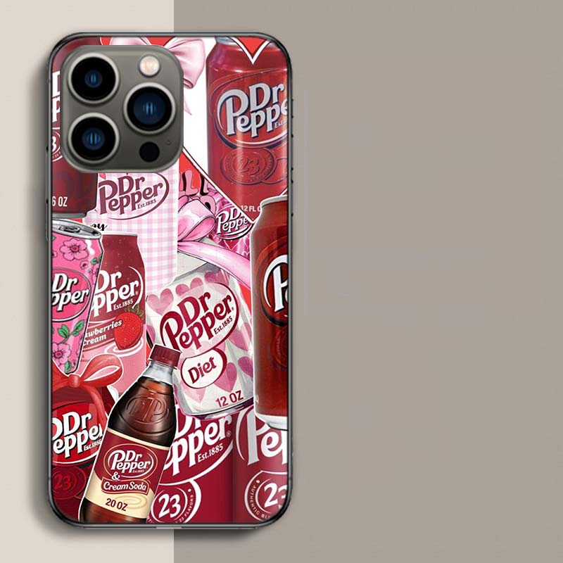 Чехол для телефона с изображением напитка Cherry D-Dr-P-Pepper для iPhone 17 Air 15 Pro 14 Plus 16 Pro Max 17E 16E 12 13 Mini 11 Чехол Милый Fundas
