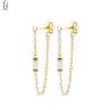 925 Silver Needle Luxury Long Chain Tassel Crystal Stud Earrings For Women Exquisite Pendant Gold Earrings Fine Jewelry