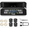 Обновленная система мониторинга давления в шинах TPMS с 4 датчиками, ЖК-дисплеем, система давления в шинах для автомобиля, фургона, внедорожника, минивэна, седанов