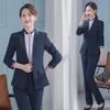 Women's Navy Blue Suit Jacket - Spring/Autumn, Ideal for College Interviews and Professional Wear