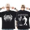 Ghostemane Double Sided Print T-shirt Men Women Fashion Hip Hop Metal Gothic Rock T Shirt Oversized Loose Streetwear
